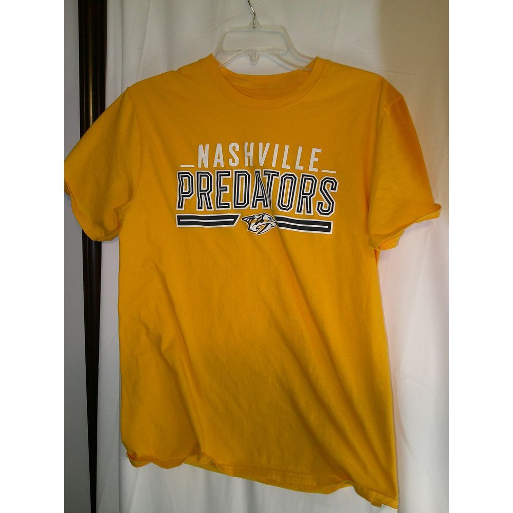 NHL Nashville Predators Official Fanatics Hockey T-Shirt Gold Yellow M/M